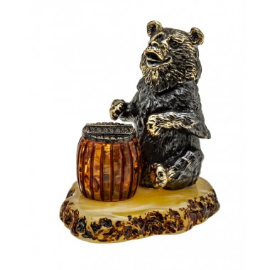 Фигурка Медведь с бочонком меда