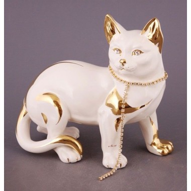 Статуэтка Кошка с ожерельем