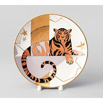 Декоративная тарелка Тигр. Мерцание звезд