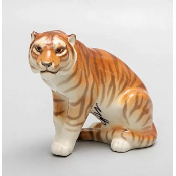 Скульптура Тигр сидящий Тайга